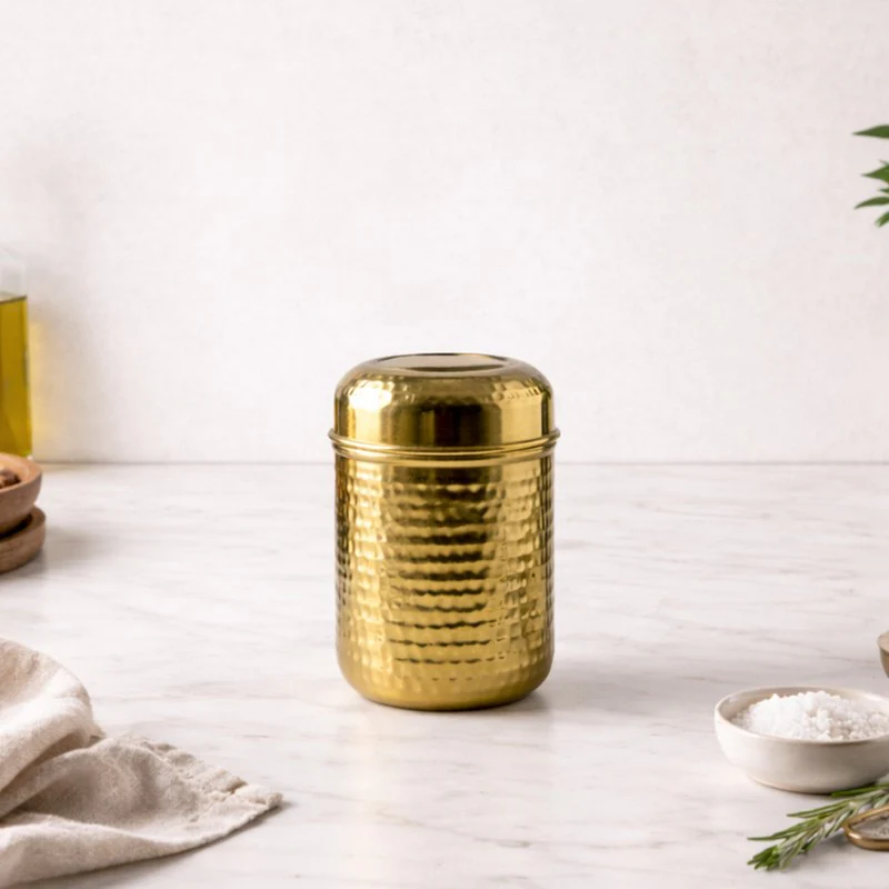 PureForm Gold Brass Container - 750 mL